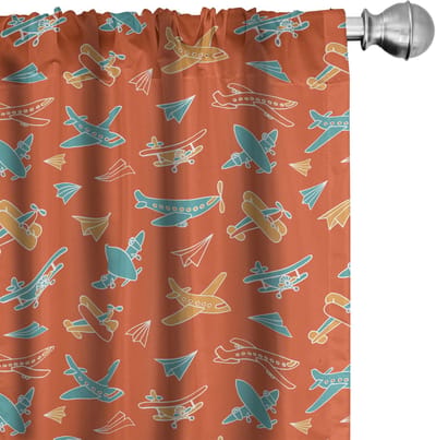 ABAKUHAUS – Gordijnen 2x75x245 cm – Microfiber – 81727 – Vermiljoen Oranje