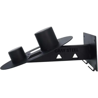 Gray Steel X5 Helmhouder & Wandsteun - Mat Zwart - 5-in-1 Ophangsysteem voor Motoruitrusting, Motorhelmen en Motorkleding