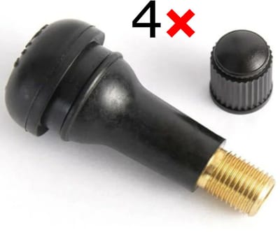 Actie4you® - Tire valves - 4 ventielen - TR413 - Voor de Auto Motor Scooter - Ventiel - Rubber – Autobandventiel – 4 Stuks