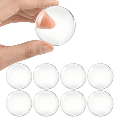Deurstoppers voor muurbescherming - 8 Stuks Ronde Deurbumpers met Zelfsterke Kleefstof, Gel met Schokabsorbering, Herbruikbaar en Stille Deurstop