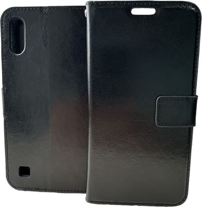 Portemonnee Book Case Hoesje Geschikt voor: Samsung Galaxy A10 - Zwart