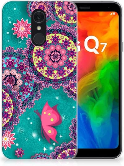 LG Q7 Hoesje maken Cirkels en Vlinders