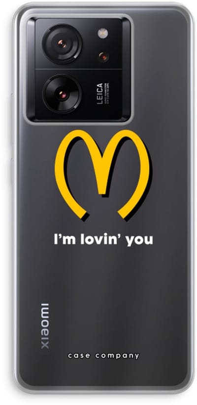 Case Company® - Hoesje geschikt voor Xiaomi 13T Pro hoesje - I'm lovin' you - Soft Cover Telefoonhoesje - Bescherming aan alle Kanten en Schermrand