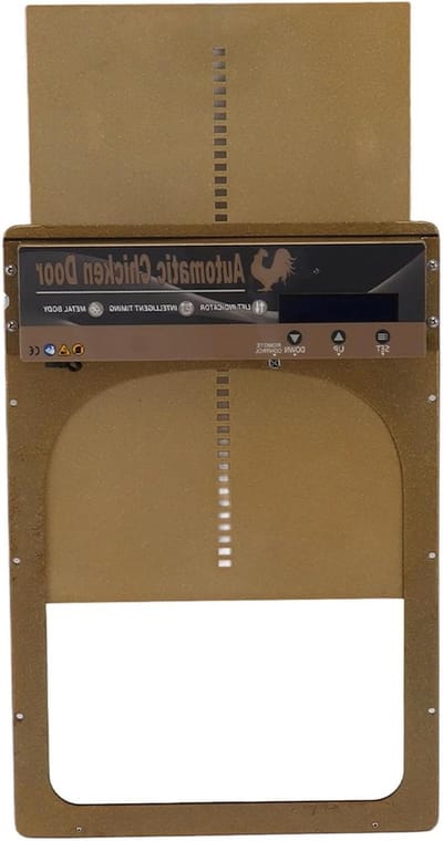 Kippenhok Deur - Automatische Deur - Pluimvee Beheer - 3-in-1 Functie - 35x24.3cm - Goud