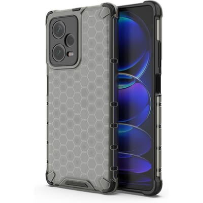 Hurtel Honeycomb Serie - Beschermend Hoesje - Hybrid - Zwart - Voor Xiaomi Redmi Note 12 Pro+