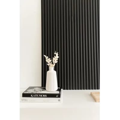 Maestro Latt Wave Wandpaneel - Matte Black - 277x21,3cm - 14mm - 3 Stuks