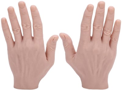 Dailygoods- Mannenhand Herbruikbaar - Siliconen Handmodel - Levensgroot Display - Sieradendisplay - Tattoo Training - Kunstschets 18x11 cm