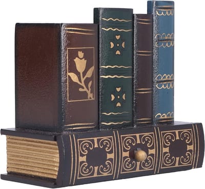 Vintage Houten Pennenhouder met Lade, Desk Organizer voor Kantoor en Thuis, Retro Schoolbenodigdheden en Creatieve Opbergruimte