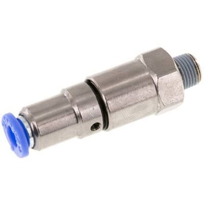 6mm & R1/8'' Hoge Snelheid Draaidoorvoer Insteek Buitendraad Vernikkeld Messing/PBT NBR