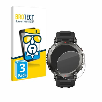 BROTECT - Glas Screenprotector voor Huami Amazfit T-Rex Ultra - Gehard Beschermglas 9H 3 Stuks