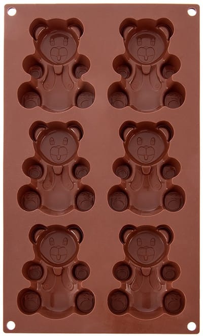 Koekjesvorm Muffins Silicone Bruin Teddyberen 30x17,5x2 cm - Bakvorm voor Koekjes