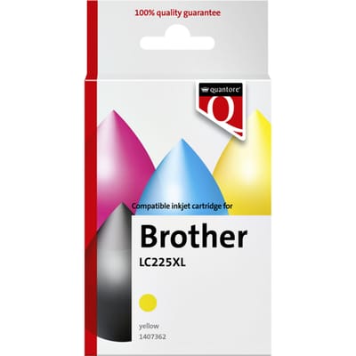 Inktcartridge Quantore alternatief tbv Brother LC225XL geel