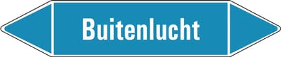 Buitenlucht leidingmarkering op vel 126 x 26 mm - 5 per vel