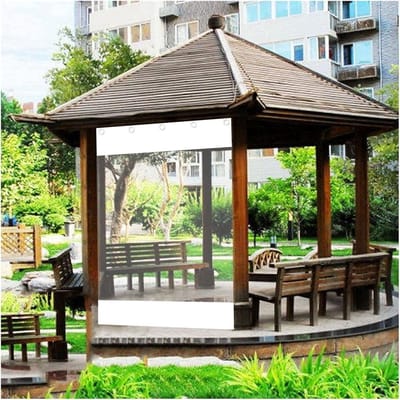 Transparante Gordijnen - Buitengordijnen Zeildoek - Terras Afschermen - Waterdicht PVC - 35 x 3 m - Transparant