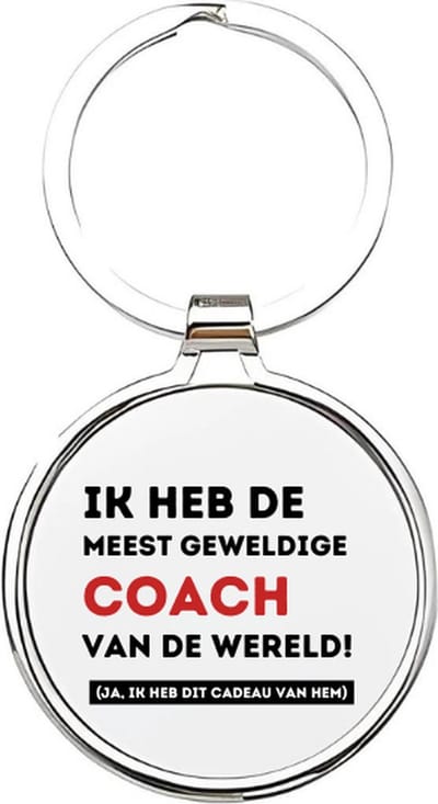 Akyol - je bent de meest geweldige coach die er is Sleutelhanger - Coach - de beste coach - coach - leuke kado voor iemand die coach is - sporttrainer - coach van je kinderen - lifecoach - 4 x 7,5 CM