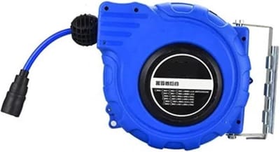 Luchtslanghaspel - Pneumatische slang - Werkplaats organiseren - Automatisch oprollen - 15 meter - Zwart