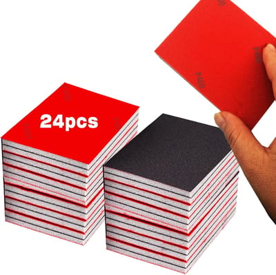 Schuursponzen, korrelgrootte P400, schuurblok, natte schuurspons, schuurpad, nat en droog, schuurpapier voor hout, metaal, verf, meubels, polijsten, modelbouw