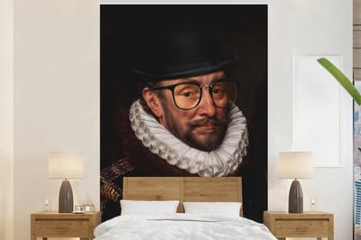 Behang - Fotobehang Willem van Oranje - Adriaen Thomasz - Bril - Breedte 145 cm x hoogte 220 cm