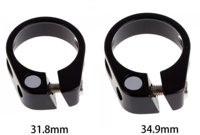 Dailygoods - Fietszadel Klem Aluminium - 34.9 mm - Lichtgewicht en Duurzaam - Voor Mountainbike - Verstelbaar - Ideaal voor Racefiets - Geschikt voor...