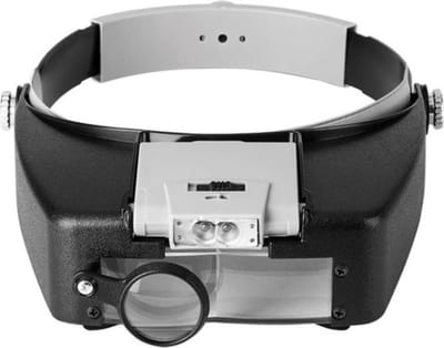 medj-Hoofdloep Loepbril met Led Verlichting - Vergrootglas Bril - Juweliersloep - Hoofdloep - 1.5X, 8.0X