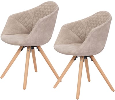 Kayoom - Chadwick 110 - Eetkamerstoel - Stoel - Set van 2 - Creme