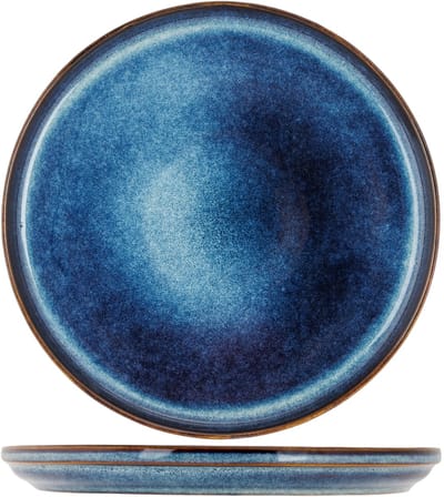 Cosy & Trendy Dinerborden Jade Indigo Blauw 4-delig – Aardewerk Ø27 cm – Oven, Magnetron & Vaatwasserbestendig