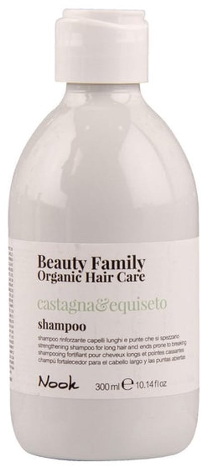 Nook Beauty Family Organic Hair Care Castagna&Equiseto Shampoo 300ml - Strengthening shampoo for long hair and ends prone to breaking