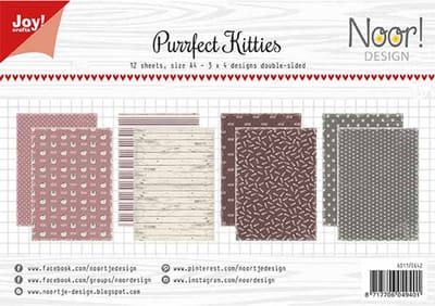 Joy!Crafts Papierset - A4 - 3x4 tweezijdige designs - Purrfect Kitties