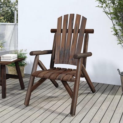 Tuinstoel - Outdoor stoel - Ontspannen in de tuin - Massief sparrenhout - 68 x 86 x 103 cm - Houtkleurig