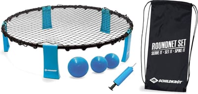 Roundnet set, complete set voor onmiddellijke start, naar keuze, incl. 3 ballen, ballenpomp en draagtas, ultieme plezierfactor voor jong en oud