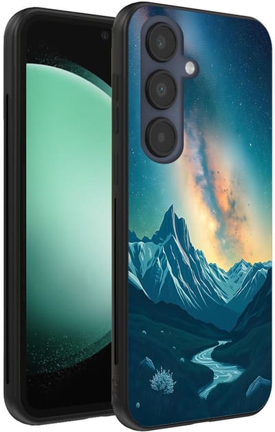 Smartphonica Telefoonhoesje Geschikt voor Samsung Galaxy S23 FE met Sterrenhemel Opdruk - TPU Backcover Case With Space And Milkyway Design geschikt voor Samsung Galaxy S23 FE