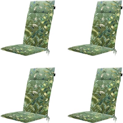 Madison tuintstoelkussen hoge rug elisa - 120x50x4cm set van 4