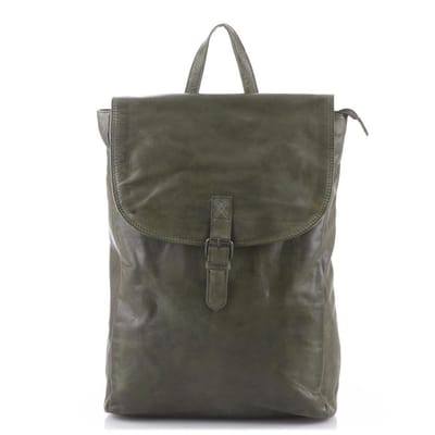 Bear Design Rox Leren Laptop Rugzak - Groen