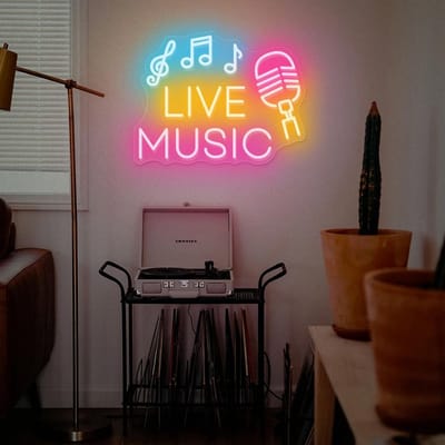 LED Neon Lichtbord voor Muziekstudio en Bar - Sfeerverlichting