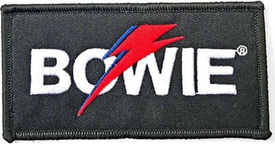 David Bowie - Flash Logo Patch - Zwart