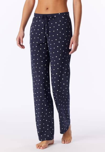 Langere broek met stippen, donkerblauw - Mix+ Relax 38