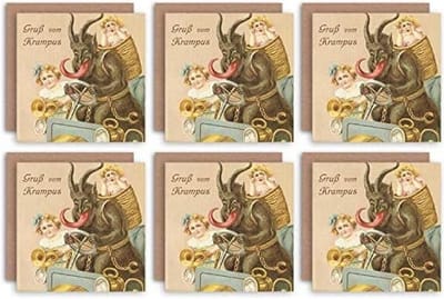 6x Grappige Kerstkaarten Kerstman Alternatief Anti Kerstkaarten Kinderen