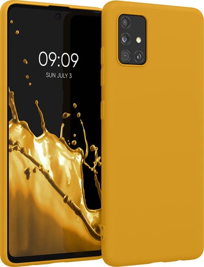 kwmobile telefoonhoesje geschikt voor Samsung Galaxy A51 - Hoesje voor smartphone - Back cover in honinggeel