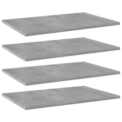 vidaXL - Wandschappen - 4 - st - 60x40x1,5 - cm - bewerkt - hout - betongrijs