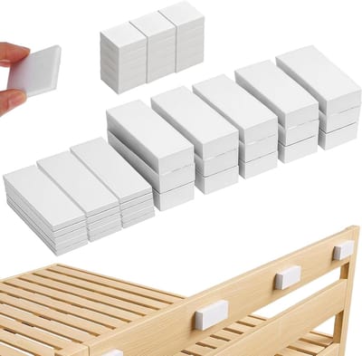 Wandbeschermers Schuim - Afstandhouders Bedstoppers - Meubels Beschermen - Geluidsreductie Stabiliteit - 45 Stuks - Wit