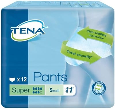 Tena Pants Super - mt S - 12 st - Incontinentiebroekjes