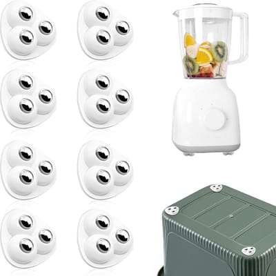 Dailygoods- Wielen set van 8 - Zwenkwielen - Meubelwielen - Stabiliteit - Geluidsarm - Vloerbescherming - Meubelswielen