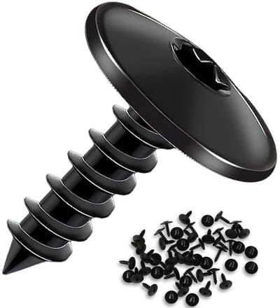 Plaatschroeven, carrosserieschroeven, platte kopschroeven, zwart, Torx, houtschroeven, voor autodeuren, deurbekleding (M5 x 16 mm)