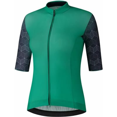Shimano Yuri Korte Mouw Wielertrui Groen S Vrouw