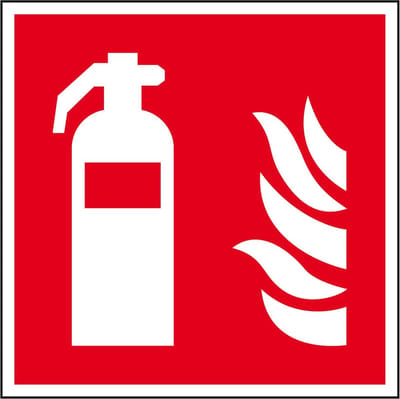 Brandblusser sticker - ISO 7010 - F001 200 x 200 mm