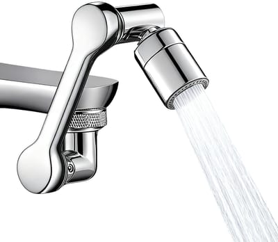 SnelShoppen - XVZ Swivel Tap Attachment - Waterkraanverlengstuk met 1080° Rotatie en 2 Jet Types voor Keuken en Badkamer - Universele Aansluiting