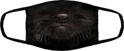 The Mountain Mondmasker Kat – Black Kitten Face – 3-Laags Katoen – Herbruikbaar