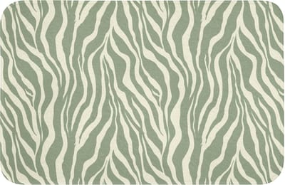 WC mat 60x40 cm - Antislip - Zebra - Motief - Groen - Toiletmat - Vloermat - Douchemat - Toilet tapijt - Toiletmatten