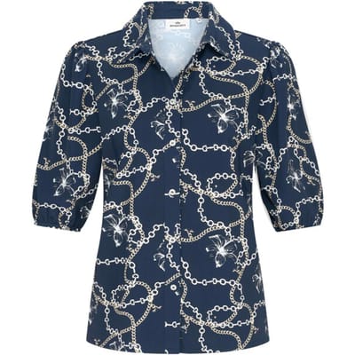 Hv Society - Blouses - Navy Aop - S (36)
