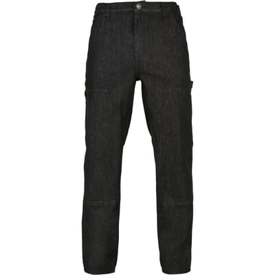 Urban Classics - Double Knee Jeans Broek rechte pijpen - Taille, 32 inch - Zwart